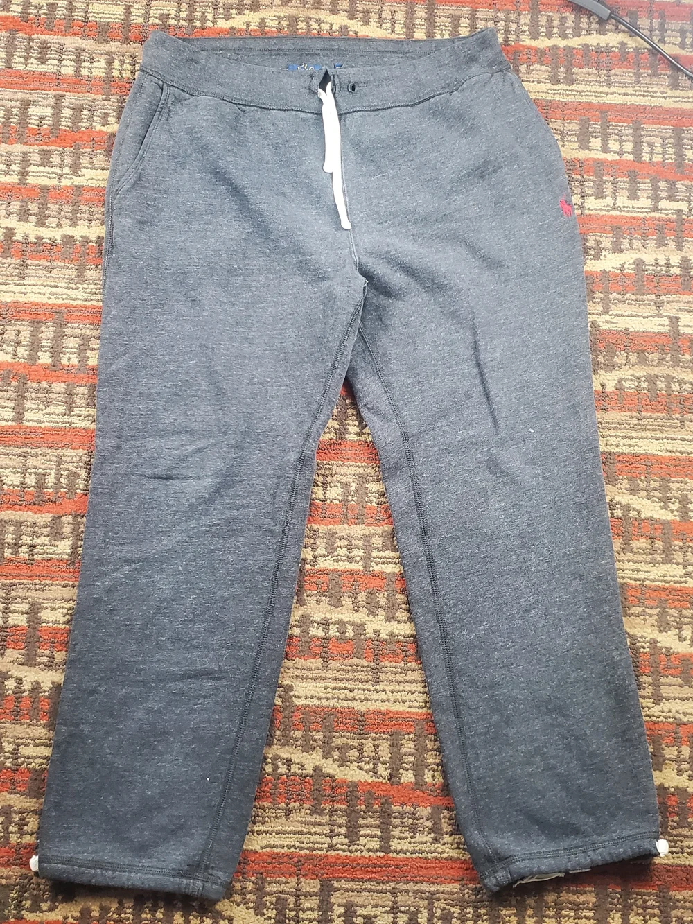 Polo Ralph Lauren Men's XL Gray Fleece Sweatpants Pony Logo